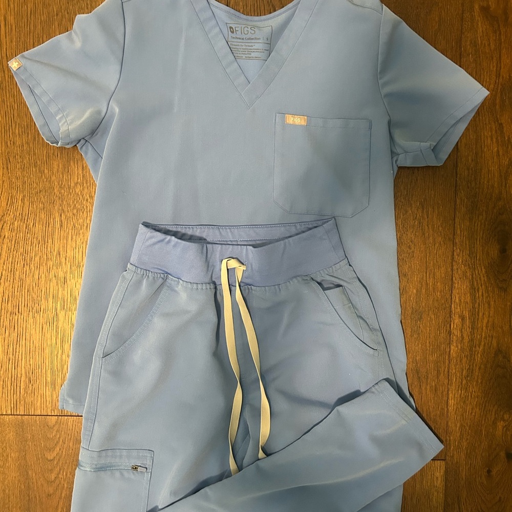 Light Blue Scrub Set